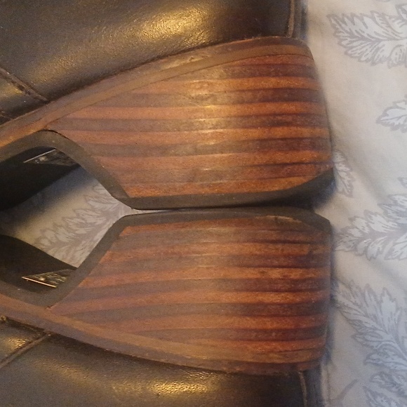 Frye Black/Dark Brown Leather Dressy/Heeled Boots Size 8M - Picture 8 of 15